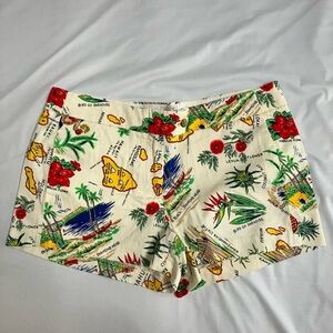 J. Crew Chino City Fit Hawaiian Print Shorts (size 8)